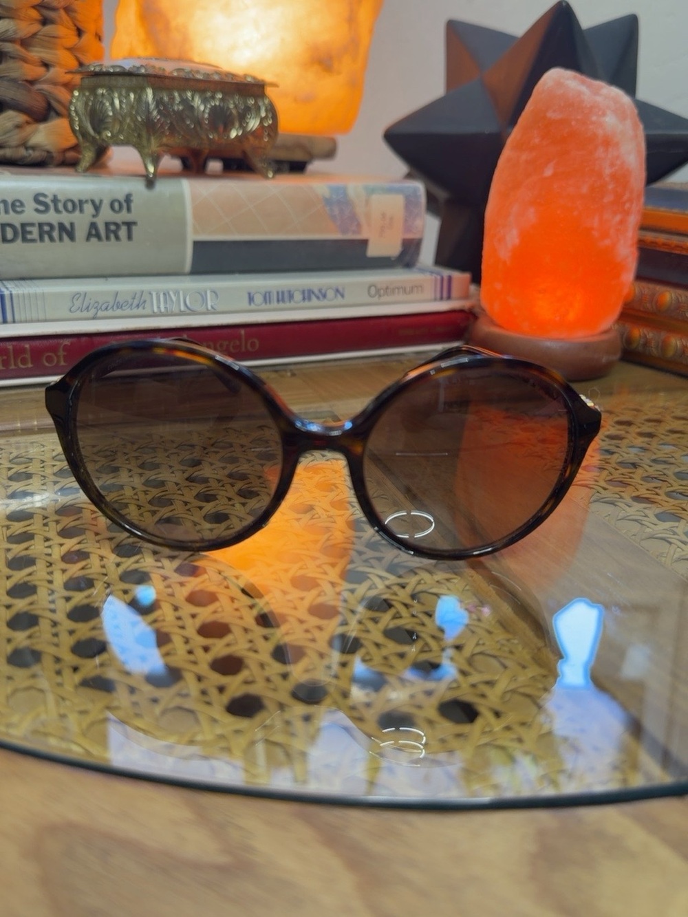 Coach 5120 Dark Tortoise Oversized Sunglasses Crystal Detail Repair